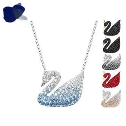 Swarovski Necklace Designer Women Original Quality Pendant Necklaces Crystal Flexible Cross Clavicle Chain Female Christmas And Valentine's Day Gift For Women