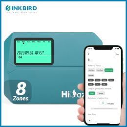 Control INKBIRD 8Zone Sprinkler Controller Indoor Outdoor Wifi Smart Timer Irrigation Controllers for Garden Yard Pool Lawn