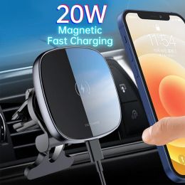 Chargers 20W Magnetic Car Wireless Charger Holder for Magsafing Series for Iphone 12 13 Pro Max Mini Qi Fast Car Charging Phone Stand