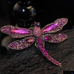 Pins, Brooches Garanzie Touch On Sth. Without Going Into It Deeply High Luxury 3D Vintage Fl Diamond Style Brooch 231015 Drop Deliver Dhmax