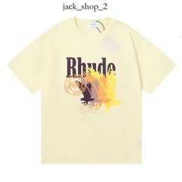 Ins Hot 23Ss Spring Summer Rhude T Shirt American Luxury Shirt Skateboard Mens Designer T Shirt Women Men Casual T-Shirt Good Mens Tshirt Shirt US SIZE Free Shipping 534