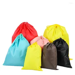 Storage Bags Sports Sturdy Waterproof Drawstring Home Organiser Clothes Shoes Nylon Pocket Big Size Dustproof Pouch For Grocery