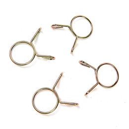 10pcs Oil pipe connection clip Water pipe clamp Gas pipe fastening Spring clip Hand pinch the snap ring Metal elastic pipe clamp