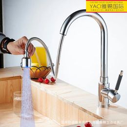 Bathroom Sink Faucets Vidric LED Pull Kitchen Faucet All Copper And Cold Export Basin Mixer Tap
