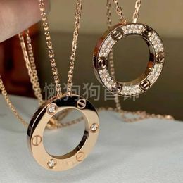 Luxury Necklace online store 520 Gift Round Cake Pendant Love Light Luxury Girlfriend Couple Will Not Draw Big Cake Necklace This Time