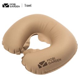 Pillow Mobigarden Outdoor Camping Press Ushaped Iatable Pillow Travel Air Neck Pillow Comfortable Cervical Pillows Sleep Folding