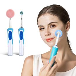 Scrubbers Waterproof Silicone Face Spin Brushes Facial Cleansing Brush Replacement Head Compatible with Oral BElectric Toothbrush Bases