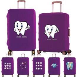 Accessories Suitcase Cover Luggage Protective Cover Teeth Pattern Design Travel Elastic Dust Cases for 18 To 28 Inches Travel Accessories