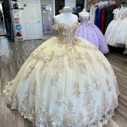 New Style Aso Ebi Beaded 3D Flowers Appliques Sweetheart Quinceanera Dresses Uniquite Train Off Shoulder Sweetheart Ball Gown Evening Party Pageant Birthday Gowns