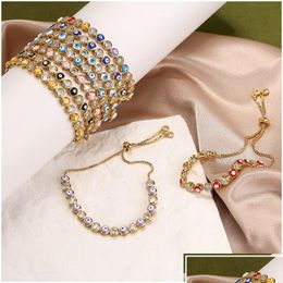 Charm Bracelets Charm Bracelets Blue Evil Eye Crystal Muslim For Women Fashion Jewellery 7 Turkish Bracelet Gold Colour Plated Dhgarden D Dhhuj