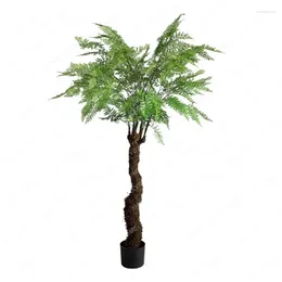 Decorative Flowers Simulation Green Plant Large Bonsai Nordic Style Potted Floor Ornaments Cyathea Tree Black Bone Mango Ferns