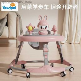 Baby Walkers Baby walker music multifunctional anti-o-leg anti rollover foldable 6-18 month baby walker Q240423