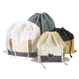 Bags 5pcs Nonwoven Drawstring Storage Bags Pocket Drawstring Dustproof Convenient Home Supplies Clothing Organiser