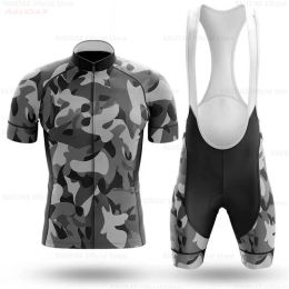 Sets Camouflage Bike Uniform 2021 Pro Team Short Sleeve Maillot Ciclismo Man's Cycling Clothing Summer MTB Bike Riding Cycling Jersey