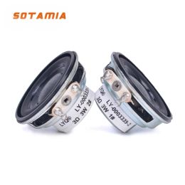 Speakers SOTAMIA 2Pcs 33MM Mini Audio Speakers 3 Ohm 3W Bluetooth Speaker PU Side Full Range Sound Home Theatre Loudspeaker