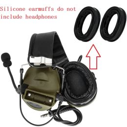 Earphones Tactical Headset Silicone Earmuffs Eer Cushion COMTAC Earmuffs for PELTOR Headphones COMTAC I II III IV Noise Reduction Headset