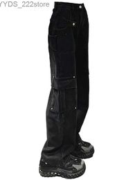 Frauen Jeans Amerikanische Produkthose Y2K Gothic Street Kleidung Hip-Hop Multi-Taschenhose Schwarze lässige Damen Baumwolle Denim Design YQ240423