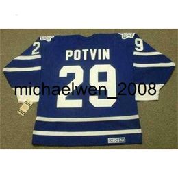 Kob Weng Men Women Youth FELIX POTVIN 1993 CCM Vintage Hockey Jersey All Stitched Top-quality Any Name Any Number Goalie Cut