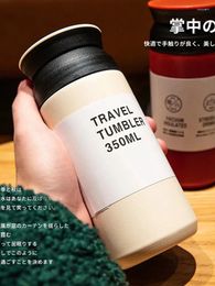 Water Bottles Insulation Cup Harajuku Creative Vacuum Carrying Car Mounted Stainless Steel Coffee