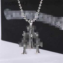 Fashion Trend Pendant Necklace Cross Male European and American Personality Retro Thai Silver Letter Round Bead 8CWH