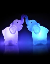 2Pcslot Elephant Color Changing LED Night Light Lamp Wedding Party Decoration Supplies Creative Handicrafts Fairy Garden3551255