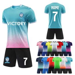 Fans Tops Tees Kids Adult Soccer Jerseys Shorts With Pocket Survetement Football Shirt Jersey Kits Men Child Futbol Training Uniforms Clothes Y240423