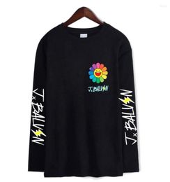 Men039s T Shirts J BALVIN Crew Neck Men Women Shirt Long Sleeve Tshirts Unisex Casual Harajuku Streetshirt Sun Flower Boy Girl 3904888