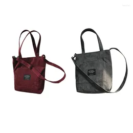 Shoulder Bags 2 Pcs Women Corduroy Tote Casual Bag Foldable Shopping Beach Cotton Cloth Female Handbag Red & Grey