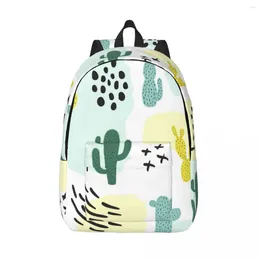 Backpack Student Bag Abstract Cactus Parent-child Lightweight Couple Laptop