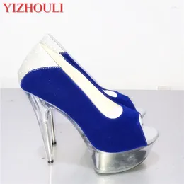 Dress Shoes Suede Material Sexy Ultra-fine 15 Cm High-heeled Nightclub Pole Dance Single