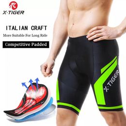 X-TIGER Men Cycling Shorts Shockproof Bike Shorts Summer Breathable Bicycle Shorts With Coolmax 5D Gel Padded Bib Tights 240410