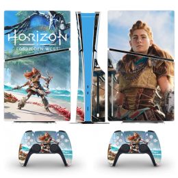 Stickers Horizon Forbidden West Game PS5 Slim Disc Skin Sticker Decal Cover for Console and 2 Controllers New PS5 Slim Disc Skin Vinyl