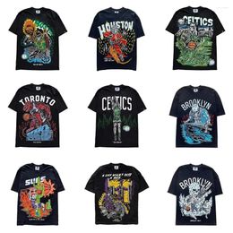 Men's T Shirts Classic WL T-Shirt Cotton Streetwear Anime Casual Oversize Basketball Games Star Printed Short Sleeve Tops Tees