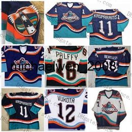 Kob Weng New York 16 Ziggy Palffy Fisherman Darius Kasparaitis JohnTavares Korolev Brent Severyn Berard Custom Vintage Retro Hockey Jersey