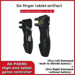 Mice MEMO Six Finger Gamepad Joystick Controller AKPAD8K for PUBG Aim Shooting L1 R1 Game Trigger Handle for IPad IOS Android Tablet