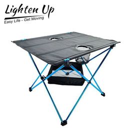 Camp Furniture 6061 aluminum alloy folding table and chair outdoor picnic table set ultra light leisure barbecue picnic table Y240423