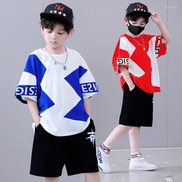 Clothing Sets Boys Clothes Casual Loose T Shirt Shorts Summer Kids Tracksuit School Children Short Sleeve Sport Suit