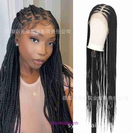 Full Double Lace 36 Braided Wigs Cross Knowless Box