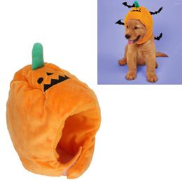 Dog Apparel Pet Pumpkin Hat Soft Warm Short Plush Adjustable Size Comfortable Halloween Shape Cute For Cat
