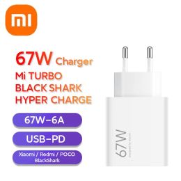 Chargers Original Xiaomi 67W Turbo Fast Charger EU Plug 6A Type C Cable For Mi 11 Pro Mix Fold Poco X3 GT X4 Pro 5G Redmi Note 11 Pro