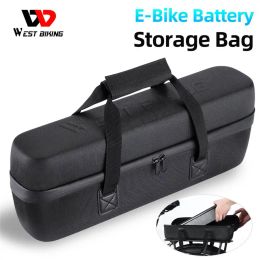 Accessories WEST BIKING EBike Waterproof Battery Storage Bag Large Capacity Travel Suitcase Electric Bicycle Battery Case Ebike Accessories