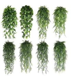 90cm Persian fern Leaves Vines Home Room Decor Hanging Artificial Plant Plastic Leaf Grass Wedding Party Wall Balcony Decoration 240418