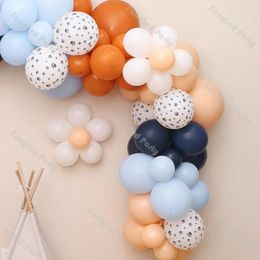 Party Decoration 91pcs Boho Balloon Garland Blue White Orange Daisy Balloons Two Groovy Birthday Baby Shower Gender Reveal Wedding