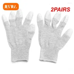 Disposable Gloves 2PAIRS Industrial Protection Wear-resistant Household Anti-static Knitted Electronic Non-slip Clean