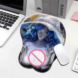 Mouse Pads Wrist Rests Ranni Melina 3D Mousepad Hand Wrist Rest Sexy Soft Silica Gel Silicone Mouse Pad Mat Oppai Office Otaku Gift Y240423
