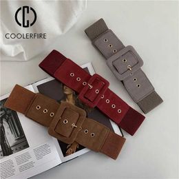 Waist Chain Belts Womens Elastic Belt Fashion Corset High Quality Wide Belts For Woman Waistband Luxury Brand Dress Stretch Trouser Belts DT076 Y240422