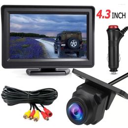 4.3 Inch Screen Night Vision Reverse Backup Parking Assistance Car Plug Easy Installation Acesssories