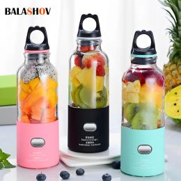 Juicers 500ML Powerful Portable Juicer Blender for Smoothies Shakes USB Rechargeable Food Processor Fruit Mixer Machine Mini Juicer Cup