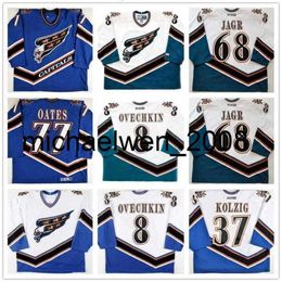 Kob Weng Custom 68 JAROMIR JAGR 8 Alex Ovec 77 Adam Oates Hockey Jersey Stitched CCM Any Name Your Number Customise