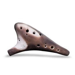 Instrument Wind Instrument Black Pottery 12Hole SmokeFired Ocarina Alto CTone Beginner Teaching Ocarina 12Hole Sound Quality Ocarina